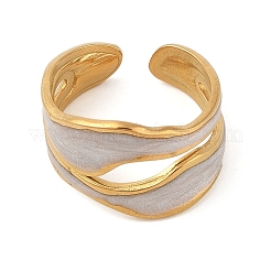 Кольца-манжеты из нержавеющей стали 304 с эмалью для женщин RJEW-G324-03G