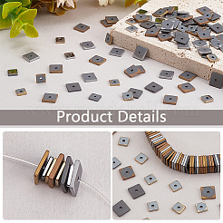 800 шт. 8 стиля гальванизированных немагнитных синтетических гематитовых бусин G-PH0002-65