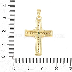 Pendentifs en laiton zircon cubique transparent&nbsp;KK-D258-11G-04