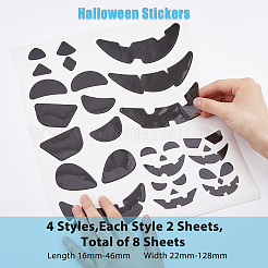 Хэллоуин тыква лицо декоративные наклейки STIC-WH0005-01