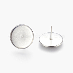 Устойчивые к потускнению экологически чистые серьги-гвоздики из хирургической нержавеющей стали 316&nbsp;STAS-F181-01P-16mm