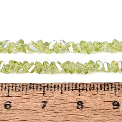 Chapelets de perles en verre transparent électrolytique&nbsp;EGLA-Q139-01A-A17