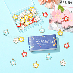 40шт 4 цвета подвески из цинкового сплава с эмалью&nbsp;ENAM-SC0009-96