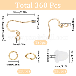 120 шт. французские крючки для сережек из нержавеющей стали 304 с шариком STAS-SC0008-48