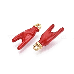 Pendentifs en acier inoxydable 304 émaillés&nbsp;STAS-ZX042-120G-01