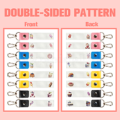 Брелок для ключей из искусственной кожи и хлопка с именным маркером AJEW-WH0514-030