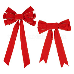 2 Stück 2 Stile Polyester-Schleife&nbsp;DIY-TA0014-50A