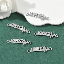 Verbindungsanhänger mit Mikropavé aus Messing mit durchsichtigen Zirkonia-Steinen&nbsp;XGRQ3D373-494P