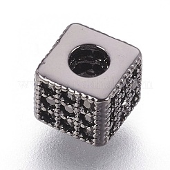Perline zirconi micro pave  in ottone&nbsp;X-ZIRC-F088-026B