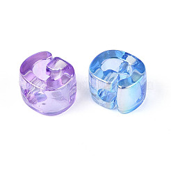 УФ-покрытие прозрачные акриловые европейские бусины&nbsp;OACR-M027-02G