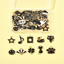 40шт 20 стиля сплава эмалевые подвески&nbsp;ENAM-FS0003-38B