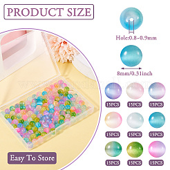 135 шт. 9-х цветные бусины кошачий глаз G-TA0002-48