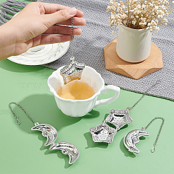 4 infusore per tè in acciaio inossidabile 304&nbsp;AJEW-DC0001-01
