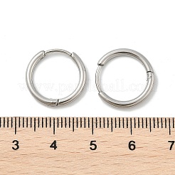 Серьги-кольца Huggie Hoop из нержавеющей стали 304 EJEW-G272-02-12mm-P