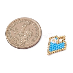 Подвески в виде сердечек из бисера&nbsp;PALLOY-MZ01147-02