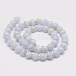 Натуральный голубой кружева агат бисера пряди G-K153-B02-6mm-AB