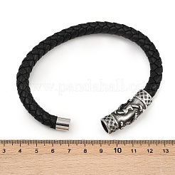 Плетеные браслеты из микрофибры для мужчин и женщин BJEW-H631-01AS-01