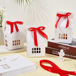 Boîtes à bonbons en papier en forme de maison avec fenêtre&nbsp;CON-WH0095-237B
