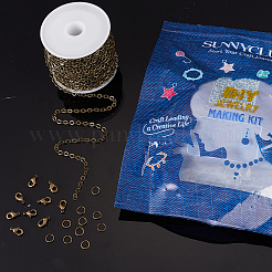 Самодельные латунные кабельные цепи длиной 10 м DIY-SC0017-80