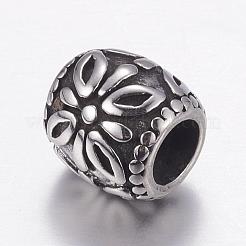 Европейские бусины из нержавеющей стали 304 STAS-P173-074AS