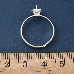 Verstellbare Messing-Stiftringe für halbgebohrte Perlen&nbsp;KK-K414-02A-S