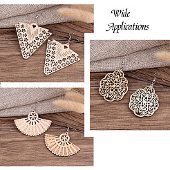 DIY 30 пара наборов для изготовления серег из натурального дерева&nbsp;DIY-TA0003-36P