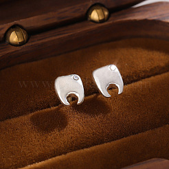 Orecchini a bottone in ottone e strass&nbsp;WGEF0FC-01