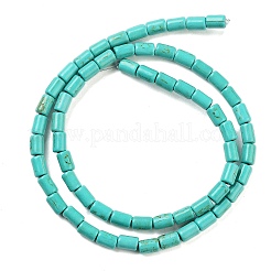 Синтетических нитей бирюзовые бусы&nbsp;TURQ-G120-4x6mm-13
