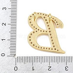 Pendenti in zirconi cubici trasparenti in micro pavè di ottone&nbsp;CU-CBA8481-01G-B