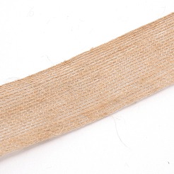 黄麻布リボン  ヘシアンリボン  ジュートリボン  淡い茶色  1-1/2インチ（38mm）  10 m /ロール&nbsp;OCOR-TAC0012-01B
