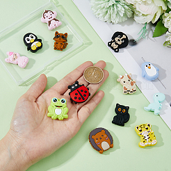 13шт 13 стильных силиконовых фокусных бусин ainmals&nbsp;SIL-DC0001-40