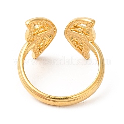 Ионное покрытие(ip) 201 нержавеющая сталь открытое манжетное кольцо RJEW-E063-43G