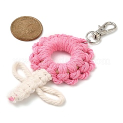 Цветы плетеные хлопковые нити подвесные украшения HJEW-JM02452-04