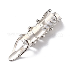 Двойное кольцо из сплава в форме чумного доктора RJEW-G115-07AS