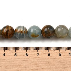 Нити из натурального голубого кальцита G-H312-C02-12mm