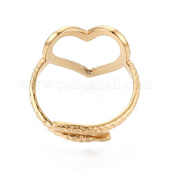 Кольцо-манжета в форме сердца из нержавеющей стали 304 с ионным покрытием (IP) RJEW-N038-123LG