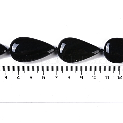 Fili di perline di pietre preziose nere naturali&nbsp;G-Q164-B01-01