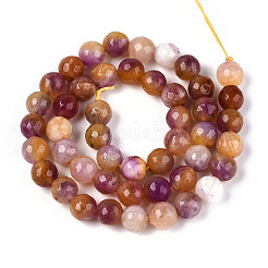 Окрашенные природные белый нефрит бисер пряди G-T139-8mm-60-16