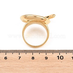 Anelli da dito in acciaio inossidabile 304 dalle linee irregolari&nbsp;RJEW-E298-01B-G