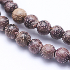 Chapelets de perles en bois de santal naturelles&nbsp;X-WOOD-P011-01-6mm