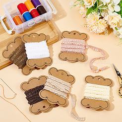 18м 6-цветная плиссированная эластичная кружевная отделка из полиэстера OCOR-FG0002-22