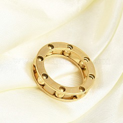 Ионное покрытие(ip) 304 нержавеющая сталь перстень для женщин&nbsp;RJEW-A052-03A-G01