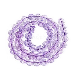 Transparentes craquements perles de verre brins&nbsp;GLAA-Q108-03A-06