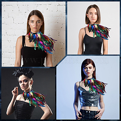 Накидка из натуральных перьев в готическом стиле AJEW-WH20067-017C