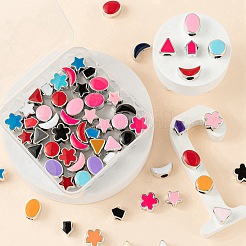 70шт 7 стиля уф-покрытие акриловые европейские бусины OACR-LS0001-05