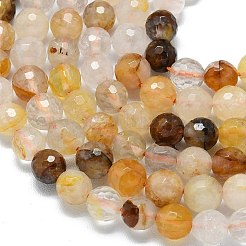 Бусы из натурального желтого гематоидного кварца&nbsp;G-B165-A07-8mm