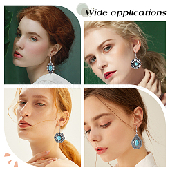 Наборы для самостоятельного изготовления сережек-подвесок из синтетической бирюзы DIY-SC0019-23