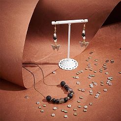 600шт 2 цвета ccb пластиковые распорные бусины CCB-PH0001-15-WH