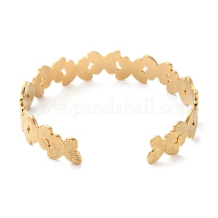 Bracelets manchettes en acier inoxydable 304 pour femmes&nbsp;LS-BJEW-K263-05G-12