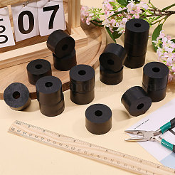 合成ゴムショックアブソーバー20個  フラットラウンド  ブラック  40x25.5mm&nbsp;AJEW-CO0001-03
